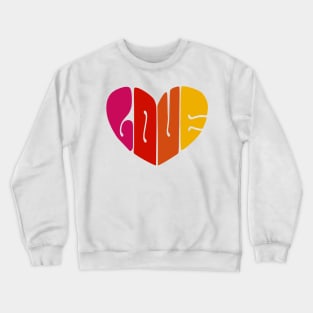 Retro Style Loveheart Crewneck Sweatshirt